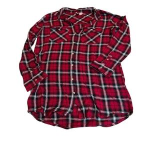 3/$15 DIVIDED plaid button down